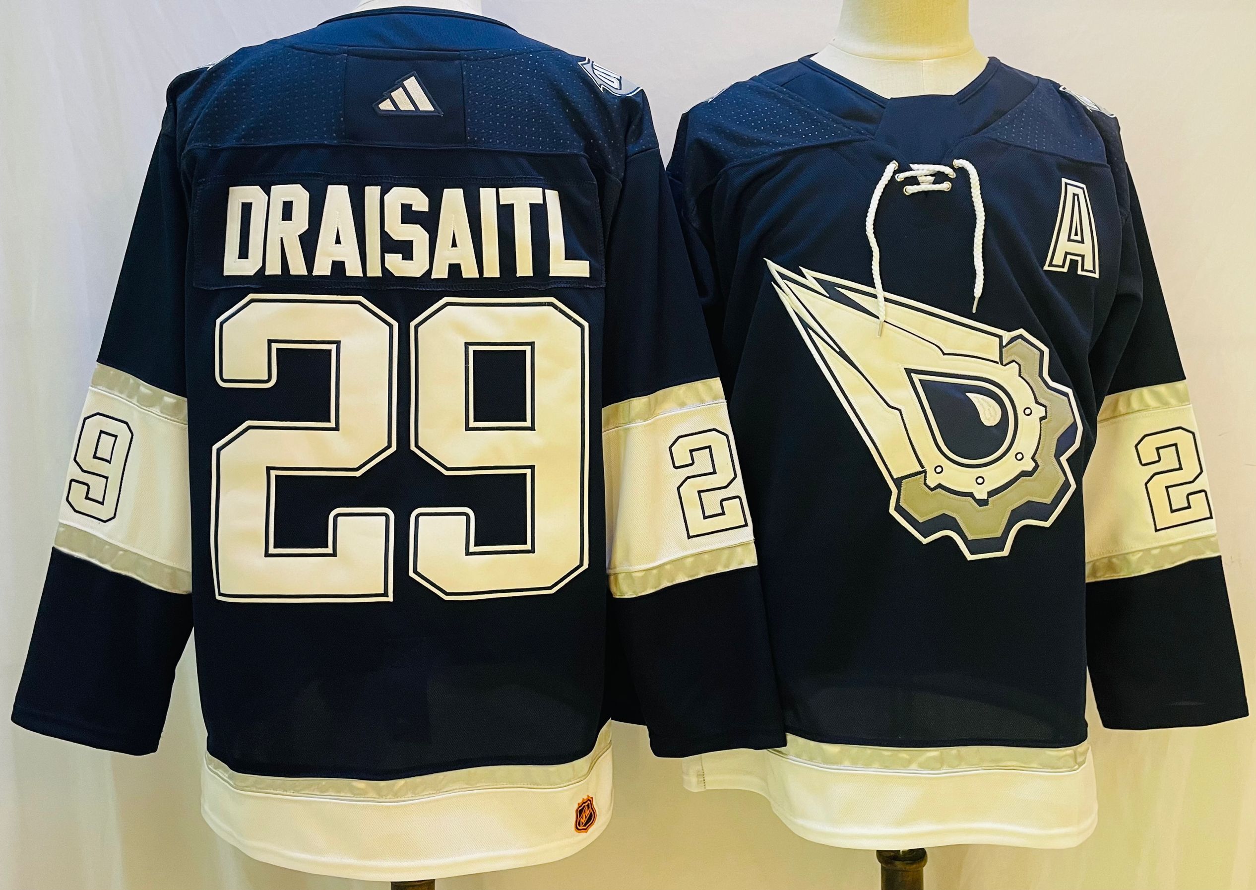 Men Edmonton Oilers #29 Draisaitl Blue Throwback 2022 Adidas NHL Jersey